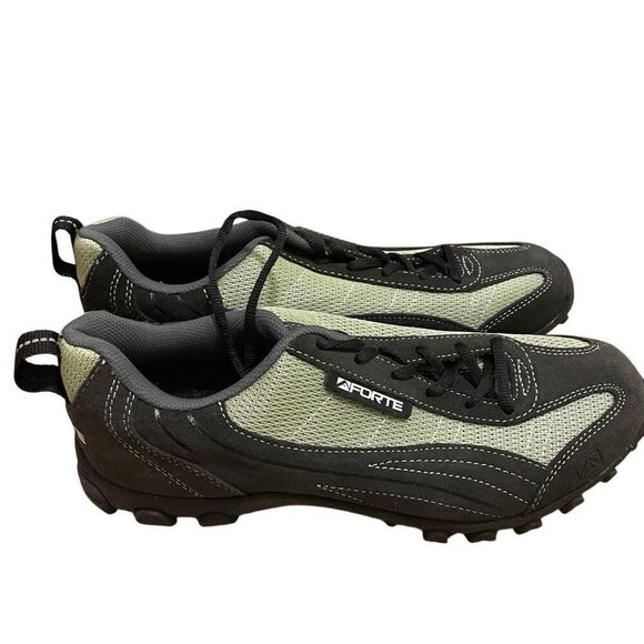 Forte Mens Transverse Euro Size 42 Black Green Cycling Shoes Indoor Outdoor Clip - Picture 3 of 5